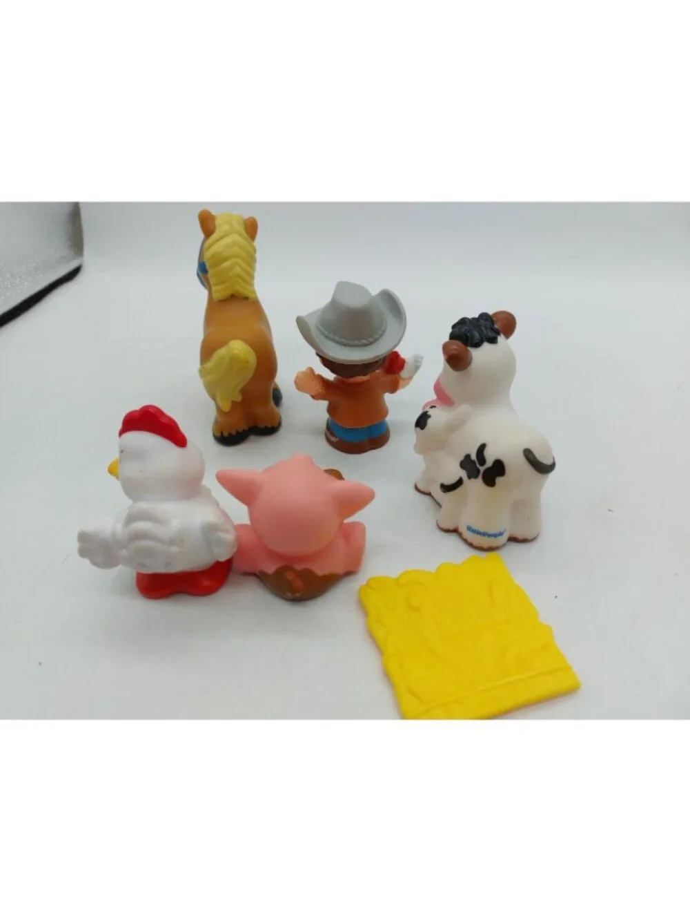 Fisher Price Little People Farmer with Cow Pig Horse Chicken Lot of 6